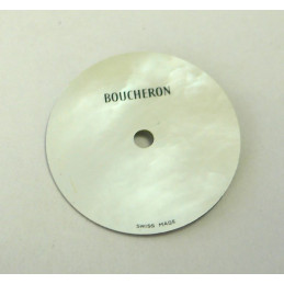 cadran SOLIS Boucheron nacré rond avec dateur - 17,5mm