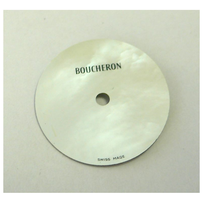 cadran SOLIS Boucheron nacré rond avec dateur - 17,5mm